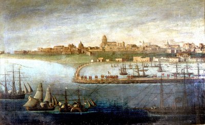 Einheit Italiens: Expedition der Tausend oder Rothemden unter der Führung von Giuseppe Garibaldi (1807-1882). Die Landung in Marsala, Sizilien. Anonymes Gemälde. Mailand, Museo del Risorgimento. von Italian School