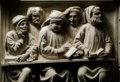 Universitätslehre: Studenten (Detail) von Italian School