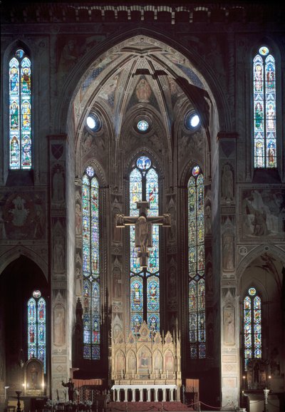 Ansicht der Cappella Maggiore der Kirche Santa Croce von Italian School