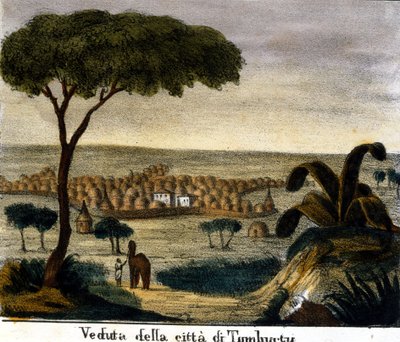 Ansicht der Stadt Timbuktu in Mali im 19. Jahrhundert. von Italian School