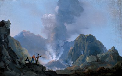 Blick auf den Krater des Vesuvs im Jahr 1829 von Italian School