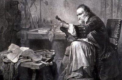 Geigenbauer in seiner Werkstatt von Italian School