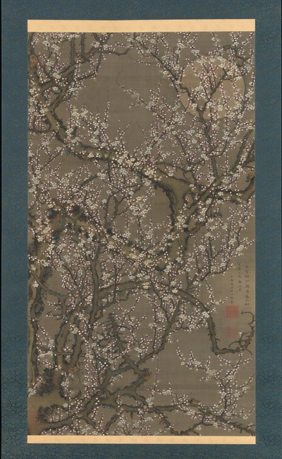 Weiße Pflaumenblüten und Mond von Ito Jakuchu