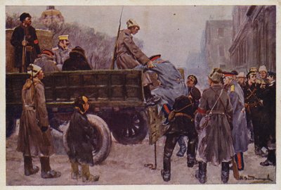 Verhaftung russischer Generäle während der Februarrevolution 1917 von Ivan Alexeyevich (after) Vladimirov