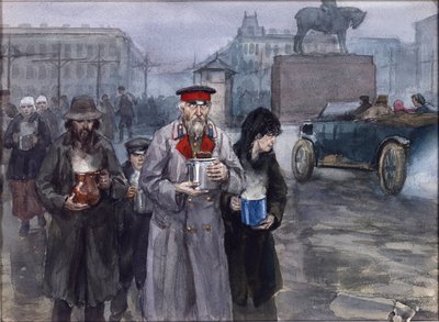 Hungerjahre in Petrograd. Rückkehr aus einer Gemeinschaftsküche von Vladimirov, Ivan Alexeyevich (1869-1947) von Ivan Alexeyevich Vladimirov