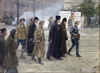 Die Priester zum Urteil gebracht von Ivan Alexeyevich Vladimirov