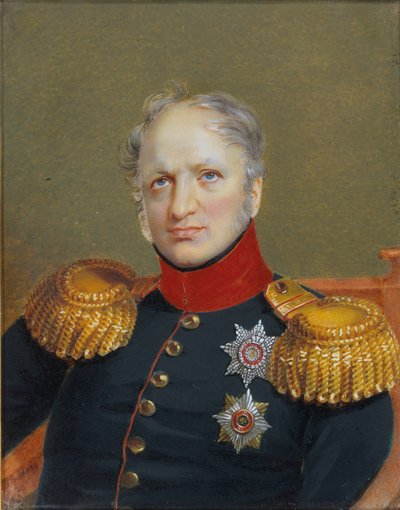 Porträt von Graf Yegor Frantsevich Kankrin 1774-1845 von Ivan Andreyevich Winberg