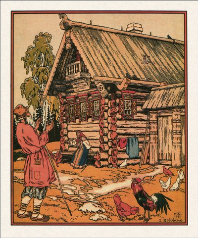 Illustration zu Die Geschichte vom Fischer und dem Fisch von Ivan Yakovlevich Bilibin