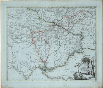 Allgemeine Karte des Gouvernements Noworossijsk, 1779 von Ivan Ivanovich Islenyev