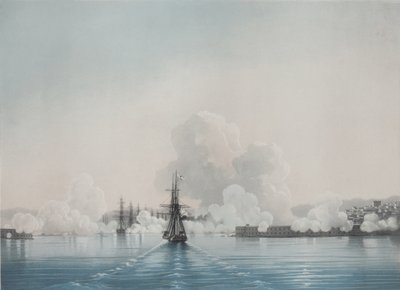 Sewastopol. Fort Konstantin. Fort Nikolaus, 1850er von Ivan Konstantinovich Aivazovsky