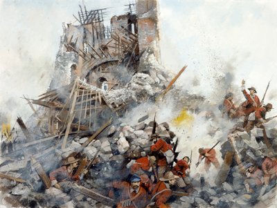 Zerstörung der Burg, Englischer Bürgerkrieg, Scarborough Castle von Ivan Lapper