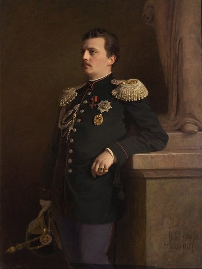Porträt von Großherzog Wladimir Alexandrowitsch von Russland 1847-1909, 1880er Jahre von Ivan Nikolaevich Kramskoy