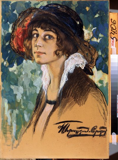 Porträt der Komikerin Antonina Sobolshchikova-Samarina (1896-1971) von Ivan Silych Goriuschkin-Sorokopudov