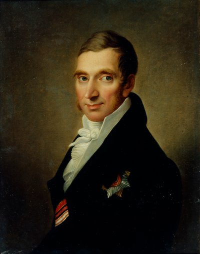 Porträt des Arztes Johann-Georg von Ruehl 1768-1846, 1823 von Ivan Vasilyevich Luchaninov