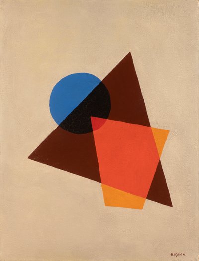 Komposition mit transparentem Rot, Braun und Blau, 1920 von Ivan Vassilyevich Klyun