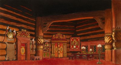 Bühnenbild für die Oper Die Zarenbraut von N. Rimski-Korsakow, 1930 von Ivan Yakovlevich Bilibin