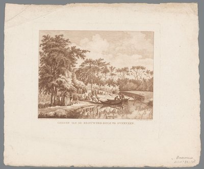 Gesellschaft am Ufer des Brouwerskolk in Overveen von Izaak Jansz. de Wit