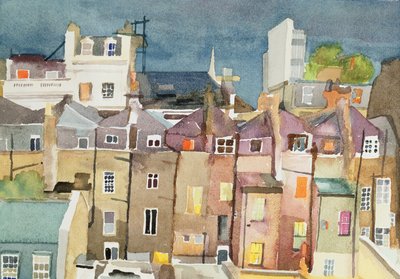 Blick aus dem Hinterfenster von 48 Chester Square, SW1, 1982 von Izabella Godlewska de Aranda