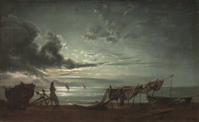 Der Golf von Neapel. Mondschein von Johan Christian Dahl