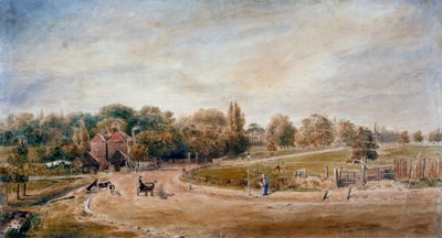 Court Lane und Lordship Lane, Dulwich, London, 1860 von JC Mandy