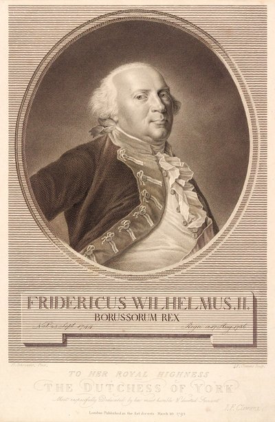Friedrich Wilhelm II., König von Preußen von J.F. Clemens