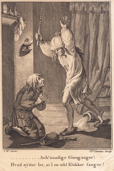 Per Degn fällt in Schrecken auf die Knie vor dem Vogt von J.F. Clemens