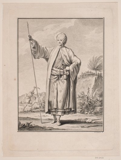 Porträt von Carsten Niebuhr in arabischer Kleidung von J.F. Clemens