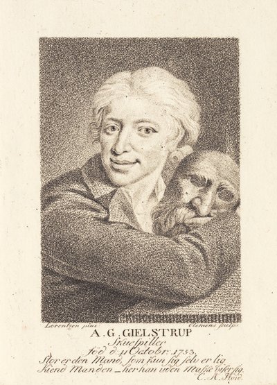 Der Schauspieler Adam Gottlob Gielstrup (1753-1830) von J.F. Clemens