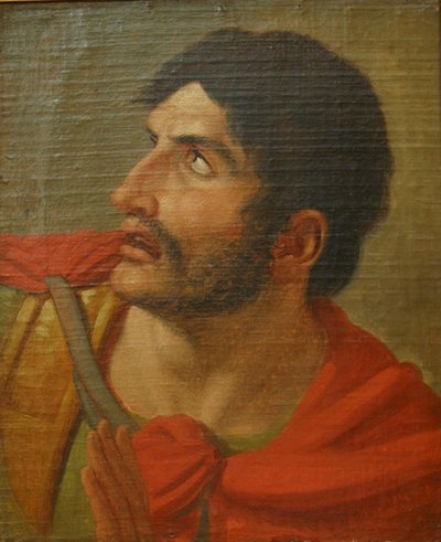 Antiker Krieger. Studienkopf von J.L. Lund