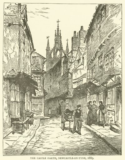 Das Schloss Garth, Newcastle-on-Tyne von J.R. Brown