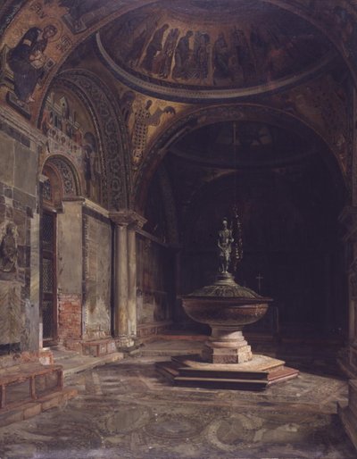 Das Innere des Baptisteriums der Markuskirche in Venedig von J.Th. Hansen