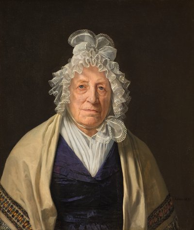 Frau Lindam, geb. Goos, Witwe des Superkargo Lindam in Ostindien von J.V. Gertner