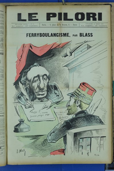 Titelblatt von „Le Pilori“, Satirique en Couleurs von J. (1847 1892) Blass