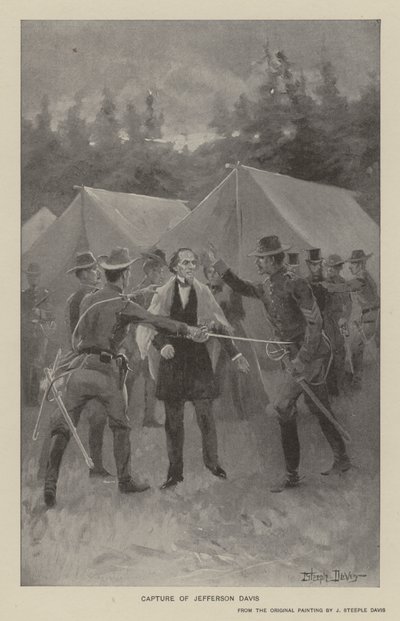Gefangennahme von Jefferson Davis von J. (after) Steeple Davis