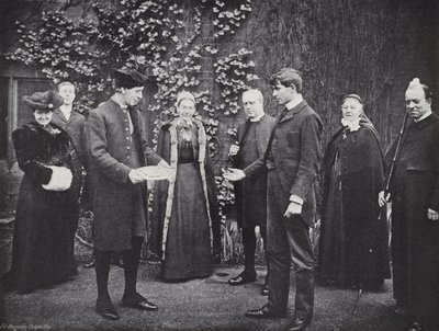 Pfannkuchenwerfen an der Westminster School, der Sieger erhält seine Guinea von J. Benjamin Stone