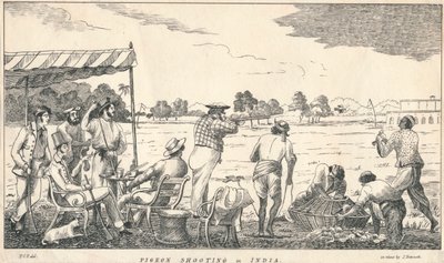 Taubenschießen in Indien von J Bennett