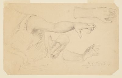 Studien von Händen für die Kuppel des Gebäudes für Manufakturen und freie Künste, Weltausstellung in Chicago, IL von J. Carroll Beckwith
