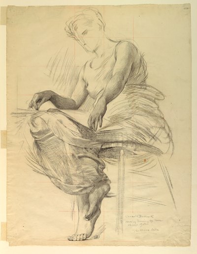 Der Morsecode, Studie für das Gebäude für Manufakturen und freie Künste, Weltausstellung, Chicago, IL von J. Carroll Beckwith