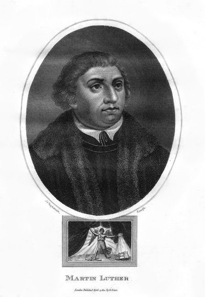 Martin Luther, deutscher Theologe, Augustinermönch und Kirchenreformer, 1814 von J. Chapman