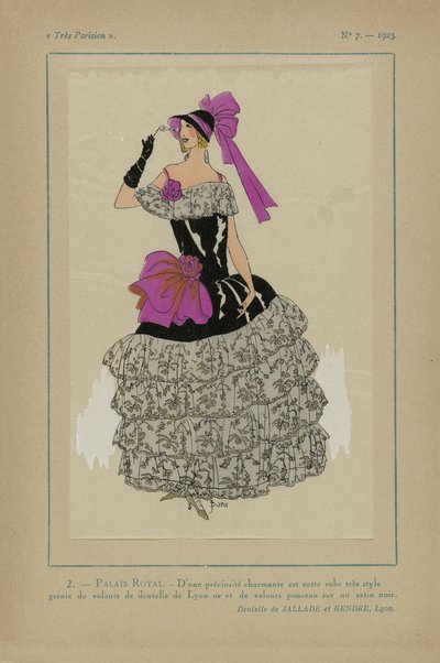 Très Parisien, 1923, Nr. 7: 2 - PALAIS ROYAL. - Von bezaubernder Kostbarkeit... von J. Dory