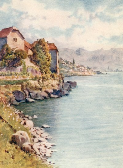 Das Château de Glerolles und St Saphorin von J. Hardwicke Lewis