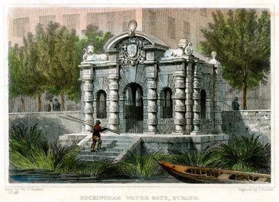 Buckingham Water Gate, Strand, Westminster, London, 1830 von J Henshall