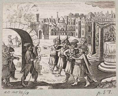 Illustration zu Adam Olearius, „Persianischer Rosenthal von einem sinnreichen Poeten Schich Saadi […]“, Schleswig 1660 von J. Muller