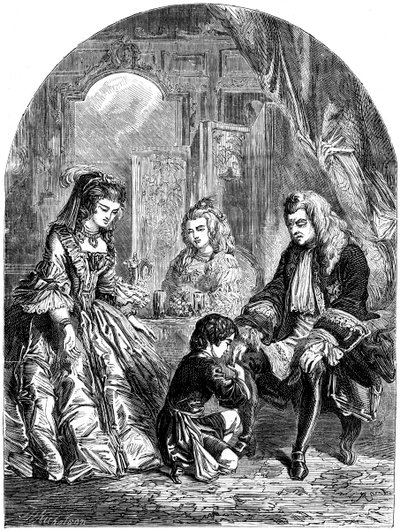 Horace Walpoles erstes Treffen mit König Georg I. von J. Nicholson