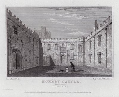 Hornby Castle, Innerer Hof, Yorkshire von John Preston Neale
