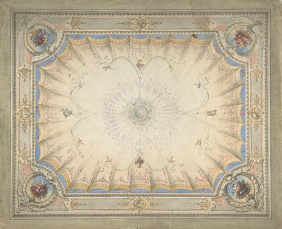 Deckenentwurf für das Boudoir, Ardgowan, ca. 1868 von J. S. Pearse.