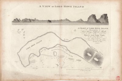 Eine Karte von Lord Howe Island von J. Stockdale