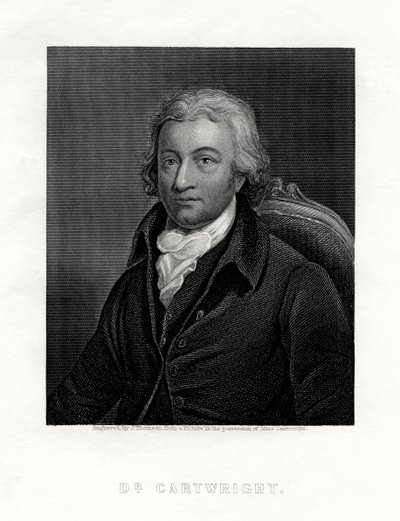 Edmund Cartwright, 1743-1823, britischer Geistlicher und Erfinder des mechanischen Webstuhls von J. Thomson