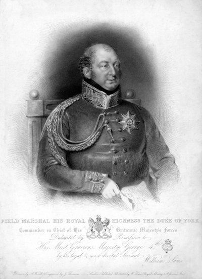 Feldmarschall Prinz Friedrich, Herzog von York und Albany 1763-1827, 19. Jahrhundert von J. Thomson
