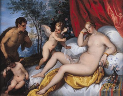 Venus und Pan von J. and Rottennhammer, Hans I Brueghel